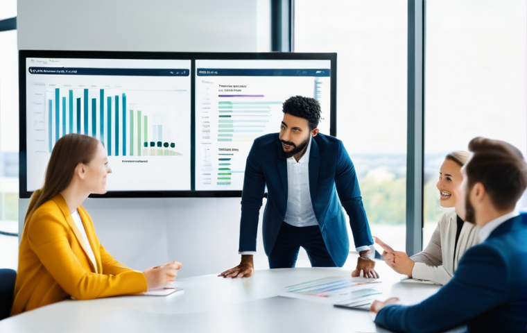 고객 피드백을 활용한 경험 디자인 방법 - **Prompt:** A diverse group of four young professionals (two women and two men, all appearing to be ...