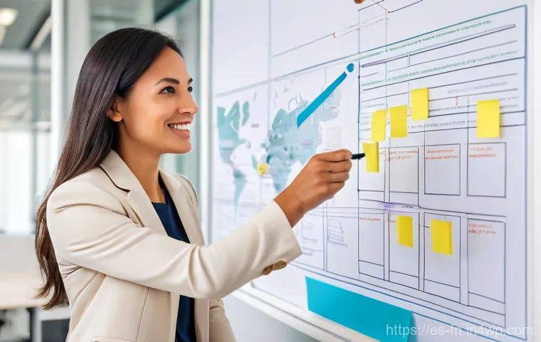 고객경험 디자인에서 사용자 여정 맵 만들기 - **Prompt 1: The Emotional Customer Journey Unfolds**
    "A wide, illustrative shot capturing a dive...