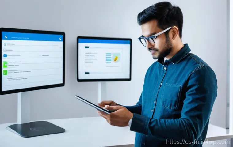 고객경험 디자인에서의 사용자 테스트 진행 방법 - A bright, clean image of a user actively engaging with a tablet application in a modern, well-lit us...